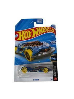 Hot Wheels X-Steam X-Racers Blue Yellow New on Card